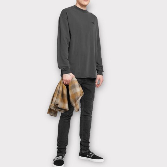 Ksubi Men's 2XL Gray Crew Neck T Shirt Long Sleeve Embroidered Logo LIMITED - Picture 3 of 16